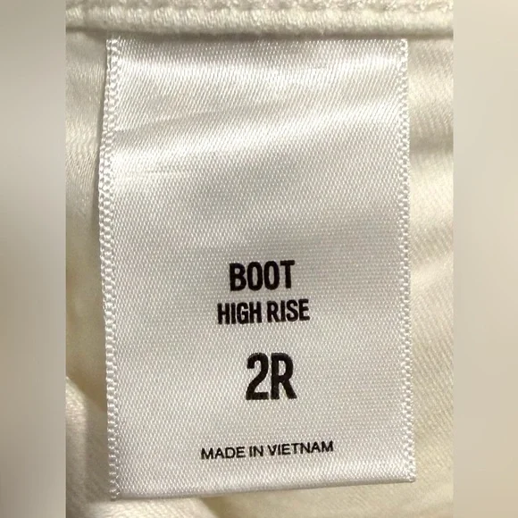 Express White High Rise Bootcut Jeans Size 2R Stretch Denim - Picture 5 of 6